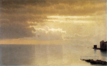 William Stanley Haseltine Painting - A Calm Sea Mentone scenery Luminism William Stanley Haseltine